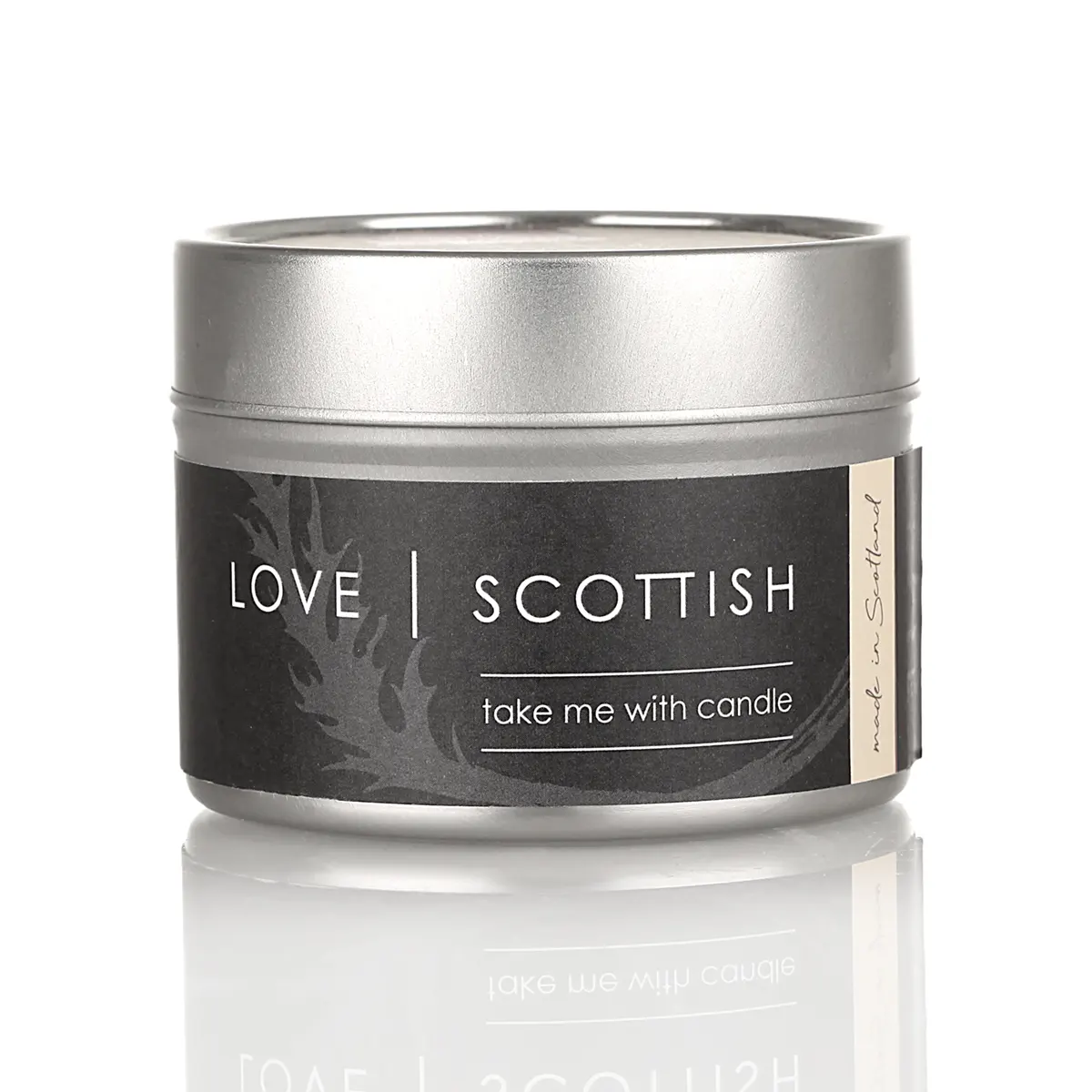 Love Scottish Travel Tin - Cassis & Fig - handgefertigte Duftkerze aus Kokoswachs