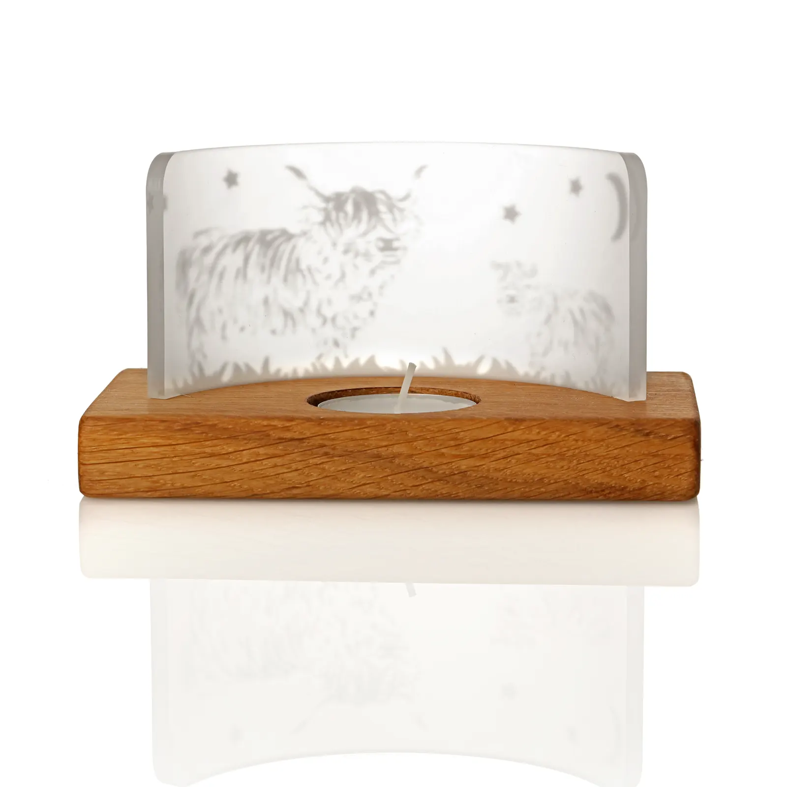 Coo Family - Highland Cow Teelichthalter aus recyceltem Whiskyfass Coo Family - Highland Cow Teelichthalter aus recyceltem Whiskyfass