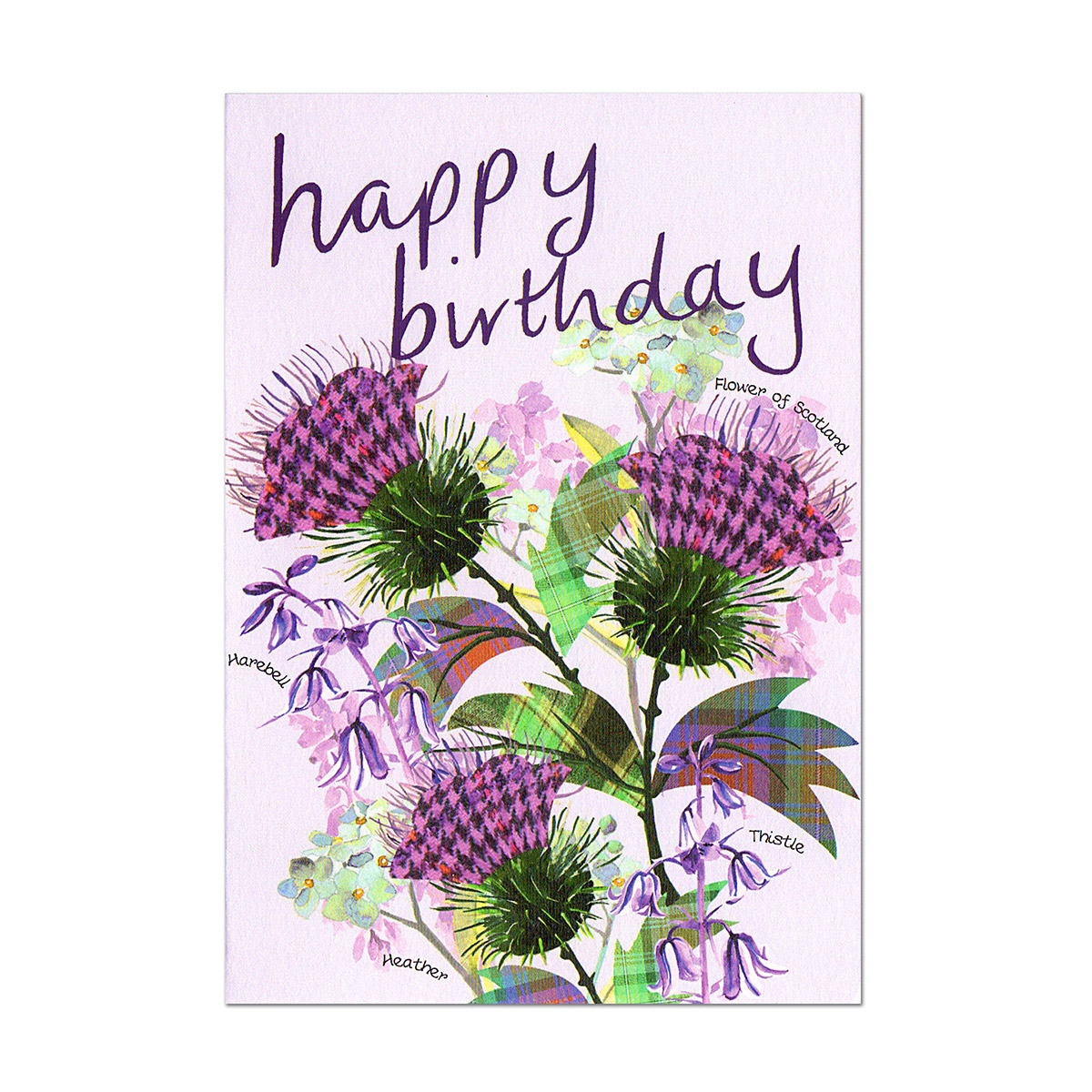 Happy Birthday Flowers  - Geburtstagskarte aus Schottland Happy Birthday Flowers  - Geburtstagskarte aus Schottland