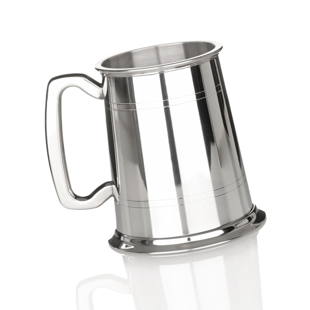 bierkrug-zinnkrug-england-pint-zinn-silber-poliert-006 Medieval Tankard - 1 Pint Mittelalter Bierkrug / Zinnkrug aus England - Poliert