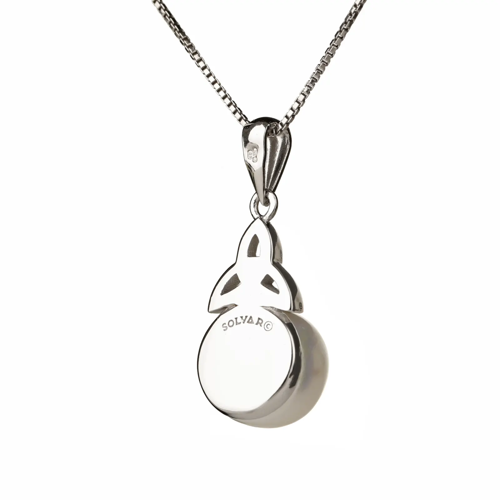 Trinity Pearl Kette aus Sterling Silber mit Perle - handgefertigt in Irland