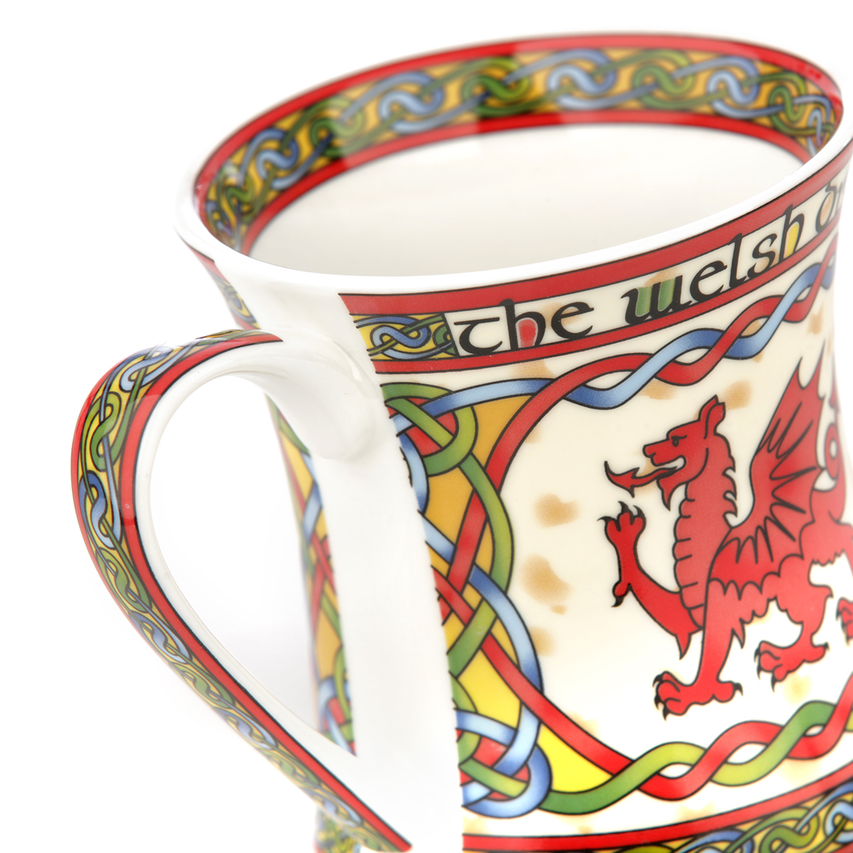 The Welsh Dragon Mug - Kaffeebecher mit walisischem Drachen & Keltischen Mustern
