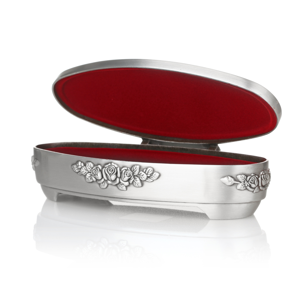 schmuck-schatulle-kasten-keltisch-silber-metall-irland-016 Ovale Schmuckschatulle mit floralen Ornamenten - handgefertigt in Irland