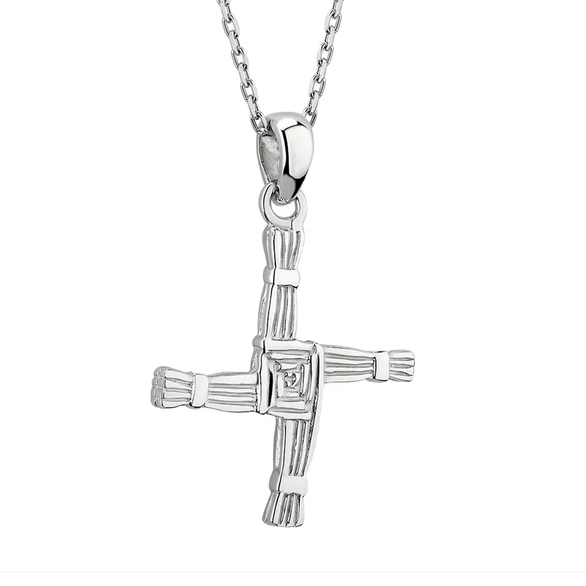 St. Brigid's Cross aus Sterlingsilber - Handgefertigt in Irland St. Brigid's Cross aus Sterlingsilber - Handgefertigt in Irland