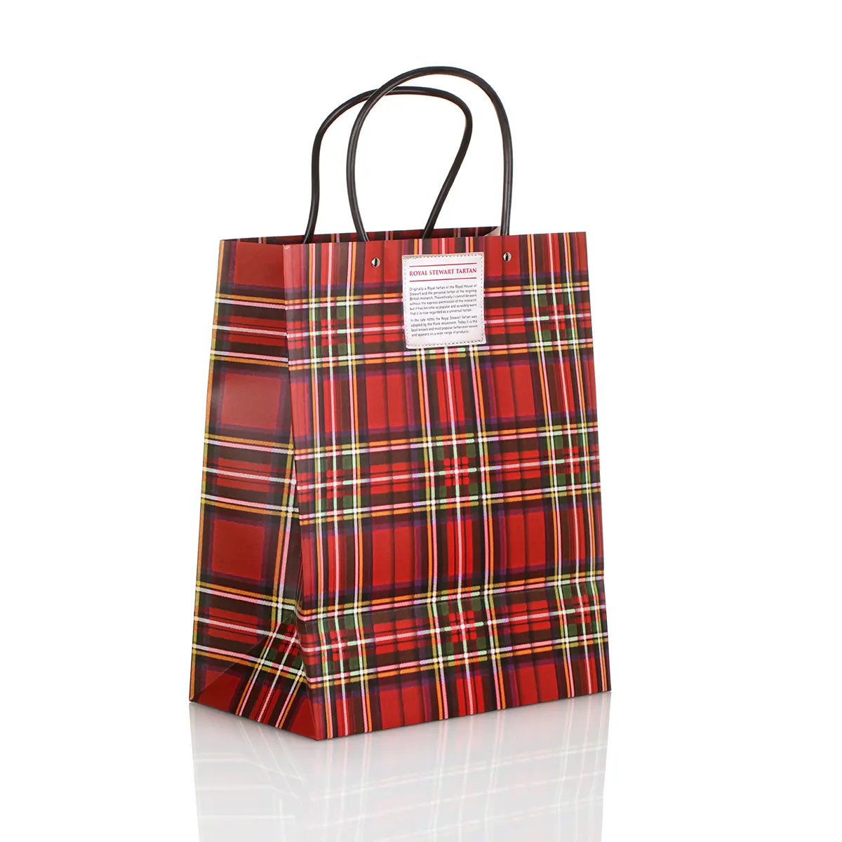 geschenk-beutel-gift-bag-schottland-royal-stewart-tartan-002 Royal Stewart Tartan Shopping Bag - schottischer Karomuster Einkauftasche aus Papier