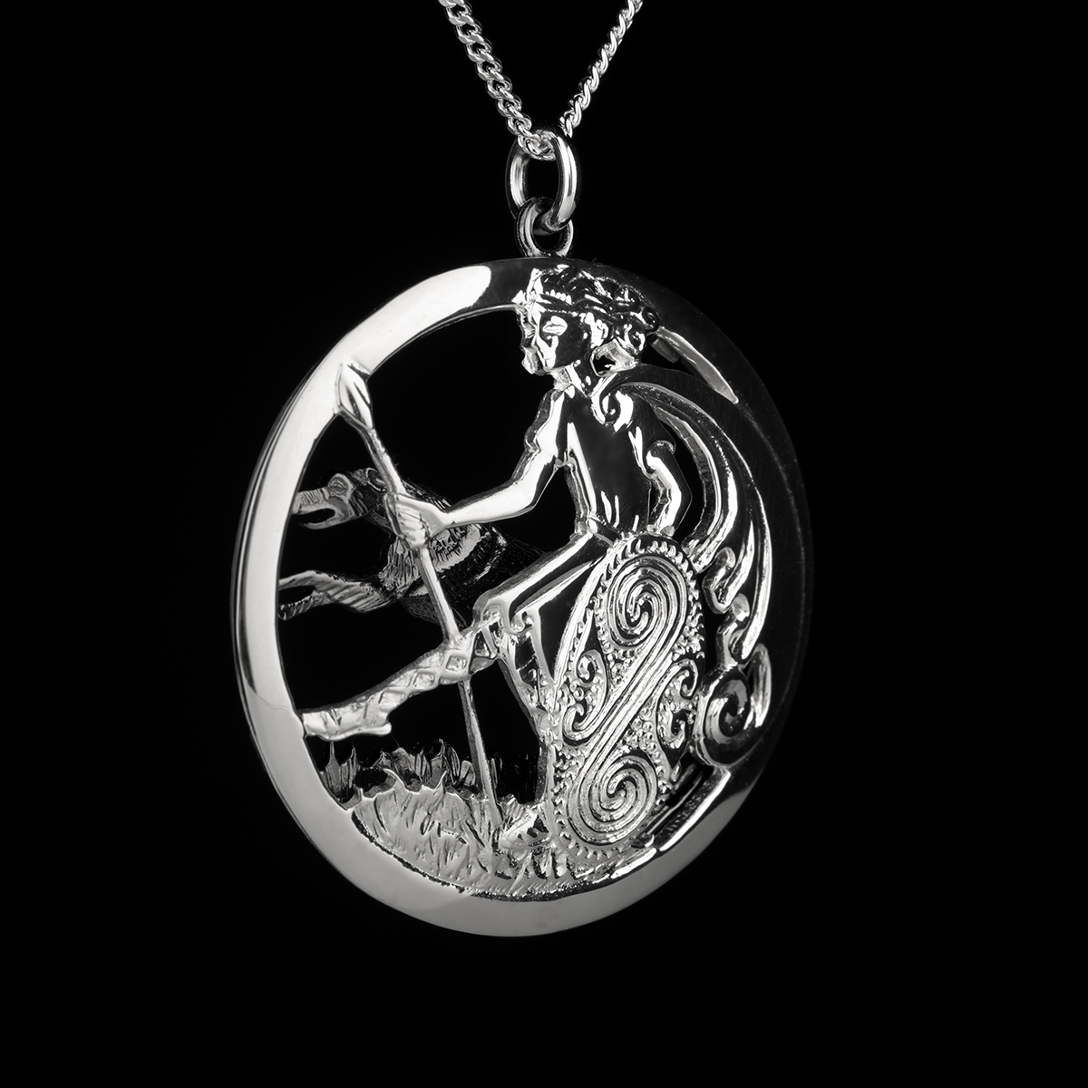 celtic-warrior-kette-silber-irland-003 Celtic Warrior & Hound - Keltischer Krieger Anhänger aus Irland