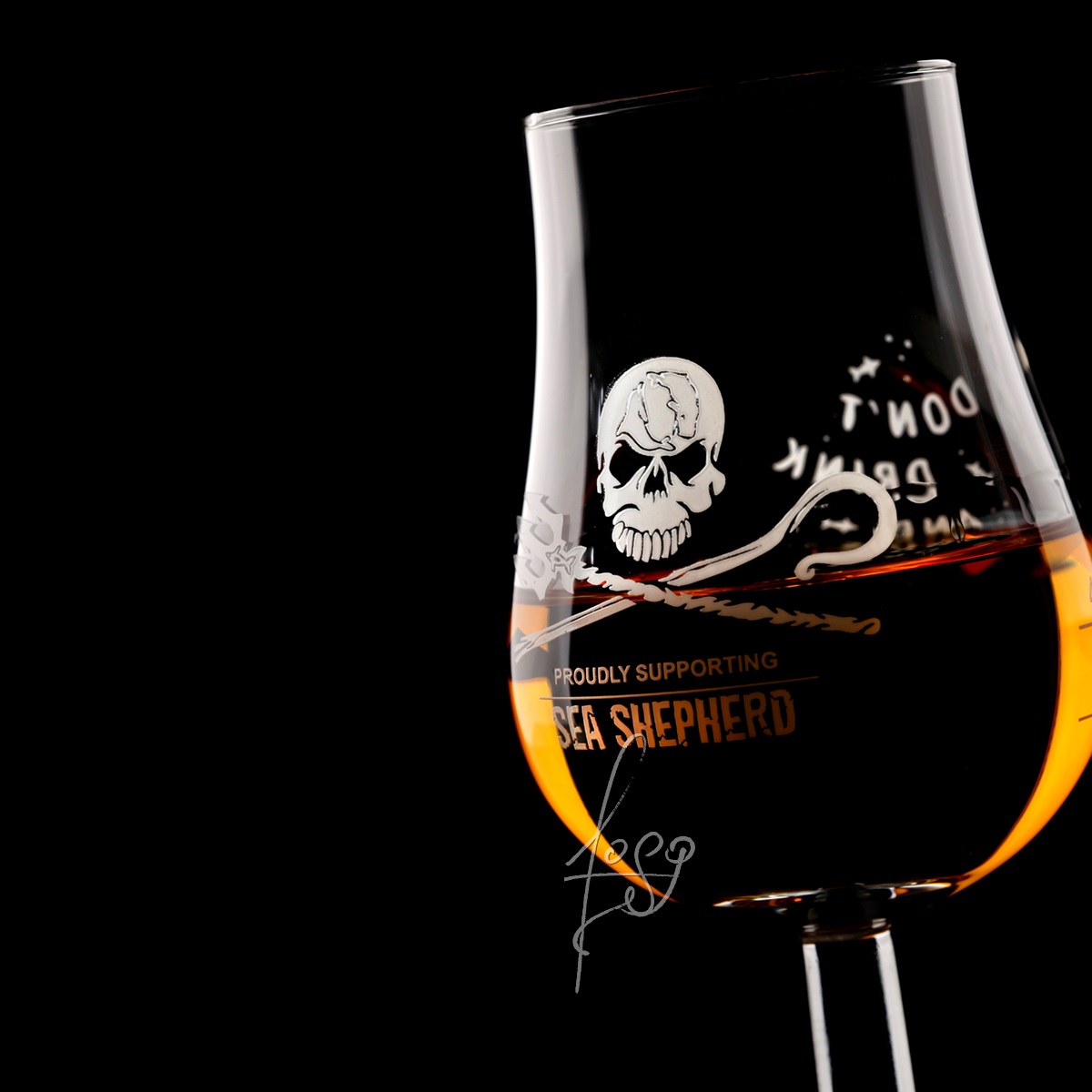 Jolly Roger Whisky Tasting Glas - Proudly Supporting Sea Sheperd