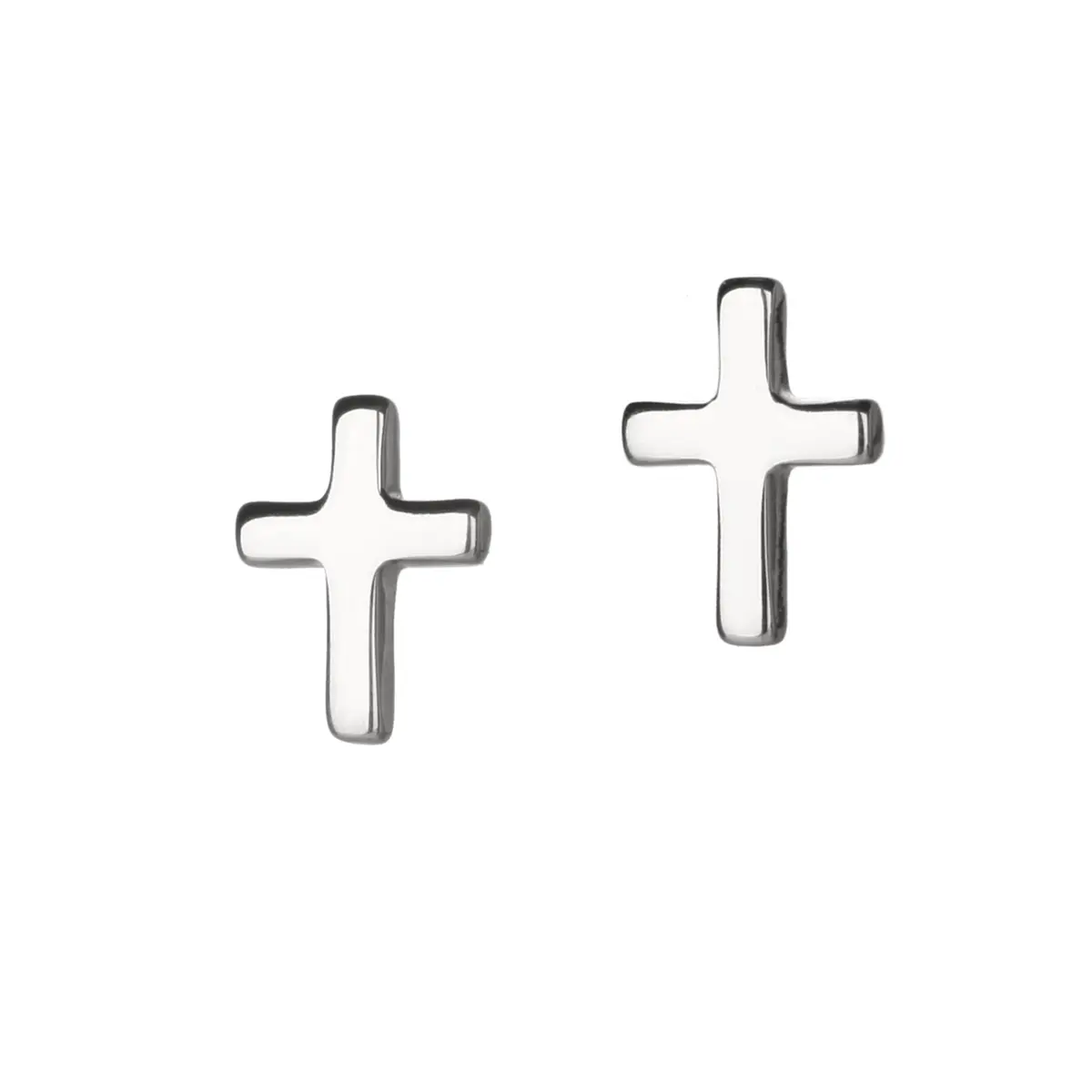 Silver Cross - Kreuz Ohrstecker - Handgefertigt in Irland