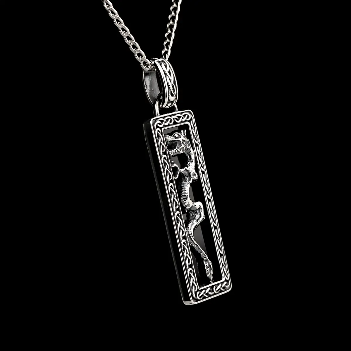 kette-anhaenger-spirit-celt-sky-black-onyx-dragon-slber-irland-004 Spirit of the Celt - Black Onyx Dragon - Sterling Silber Kette aus Irland