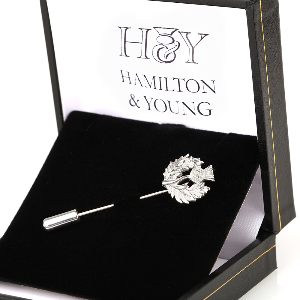 scottish-thistle-sterling-krawattennadel-001 Scottish Thistle - Schottische Distel Krawattennadel aus Sterling Silber