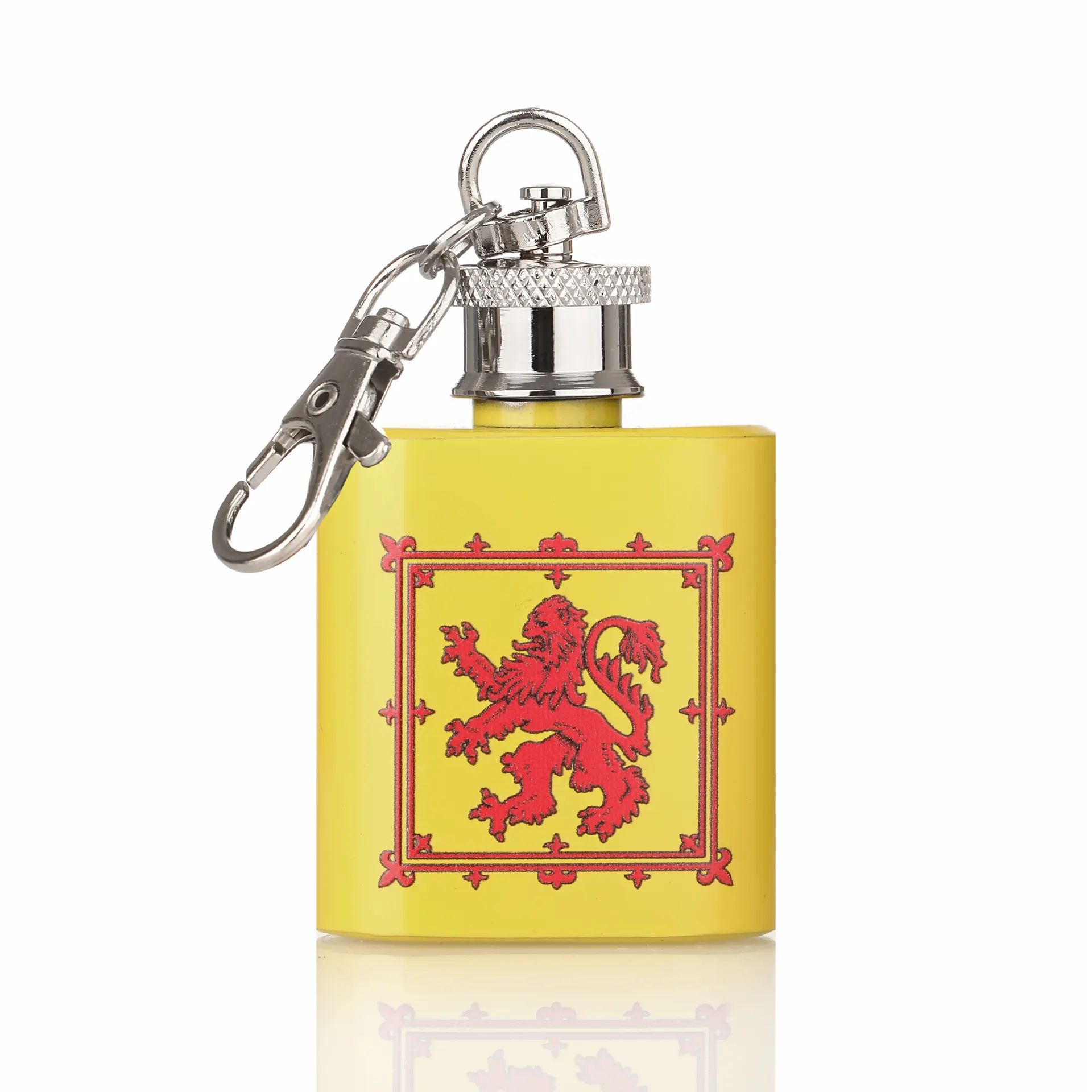 Rampant Lion Mini-Flachmann Schlüsselanhänger aus Schottland Rampant Lion Mini-Flachmann Schlüsselanhänger aus Schottland