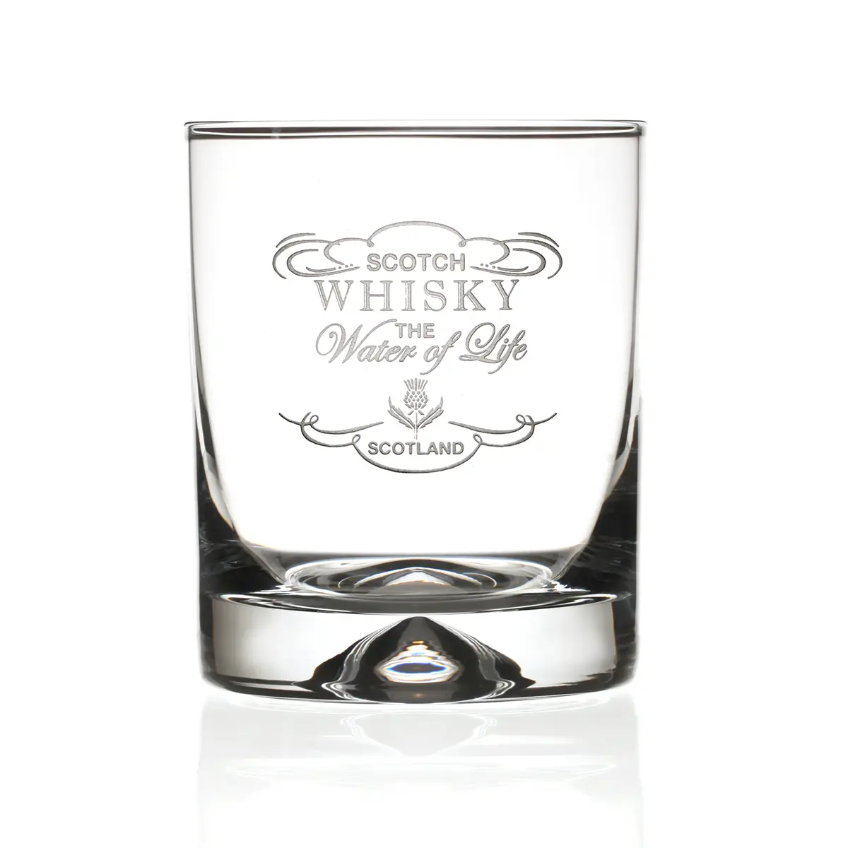 Water of Life - Handgefertigter Whisky Tumbler aus Kristallglas mit Gravur