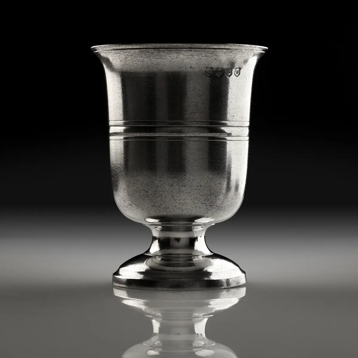 Tudor Goblet - 1/2  Pint  Mittelalter Weinkelch aus England - Zinn poliert