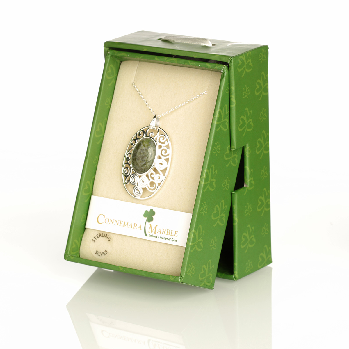 connemara-marmor-silber-kette-001wlhF5CnKSWmxg Celtic Spirals - Irische Kette aus Connemara Marmor & Silber