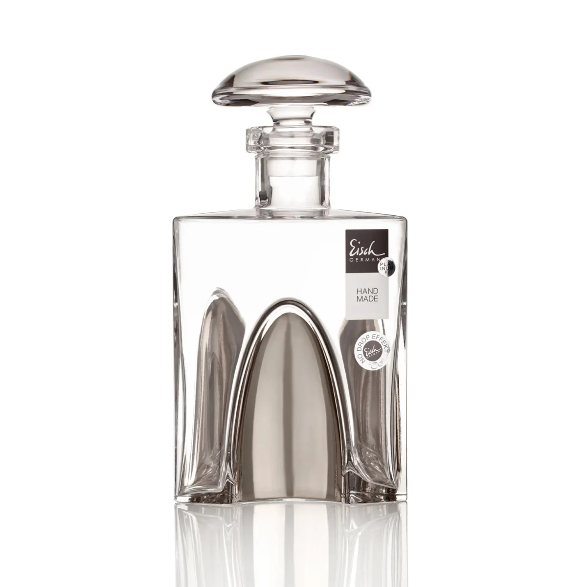karaffe-whisky-kristall-glas-eisch-gentleman-platin-003 Eisch Gentleman - Kristallglas-Whisky Karaffe - Platin mit No Drop Effekt