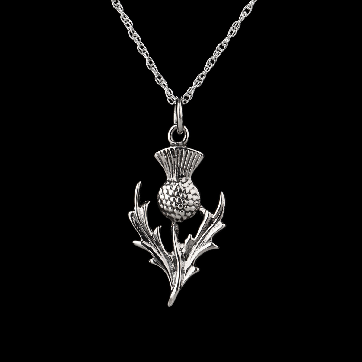 kette-anhaenger-schottisch-distel-thistle-silber-003 Schottische Distel Kette aus Sterling Silber - The Scottish Thistle