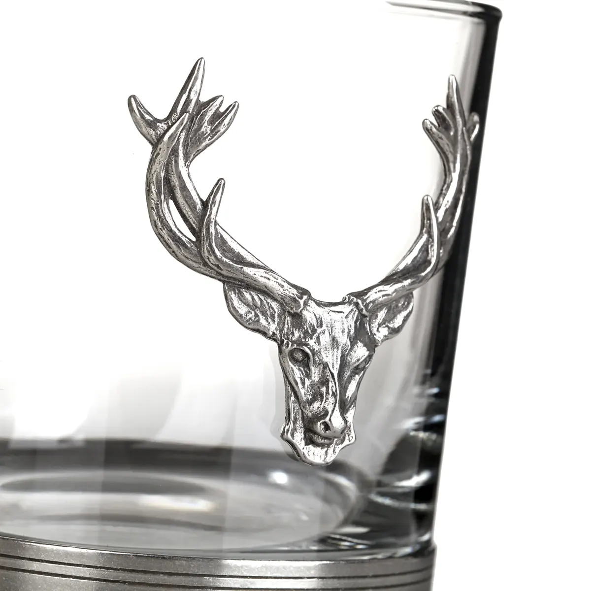whisky-glas-tumbler-zinn-highland-stag-hirsch-schottland-011-1 Highland Stag Whisky Tumbler - Handgefertigtes Whisky Glas mit einem Hirschkopf aus Zinn