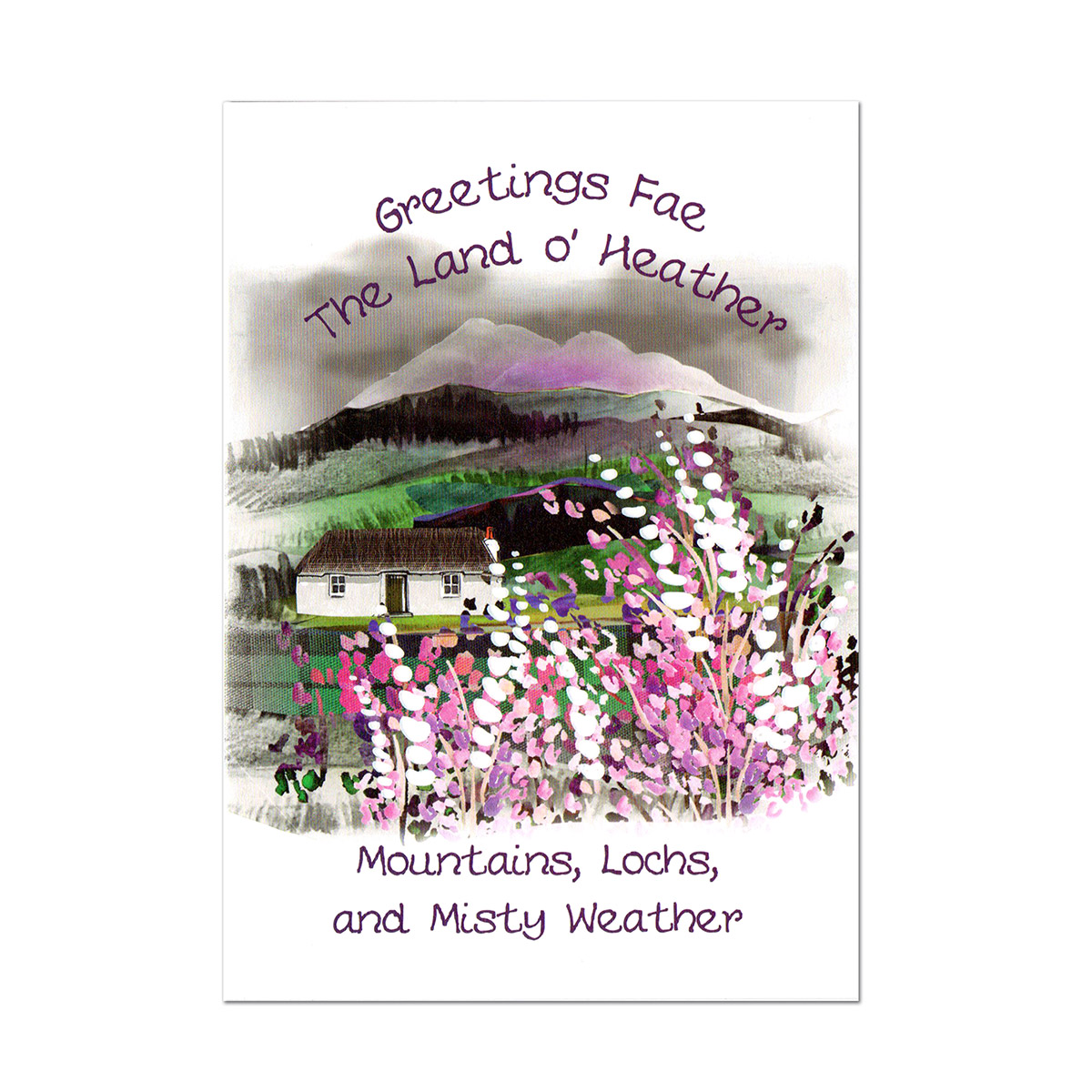 The Land o' Heather  - Grußkarte aus Schottland The Land o' Heather  - Grußkarte aus Schottland