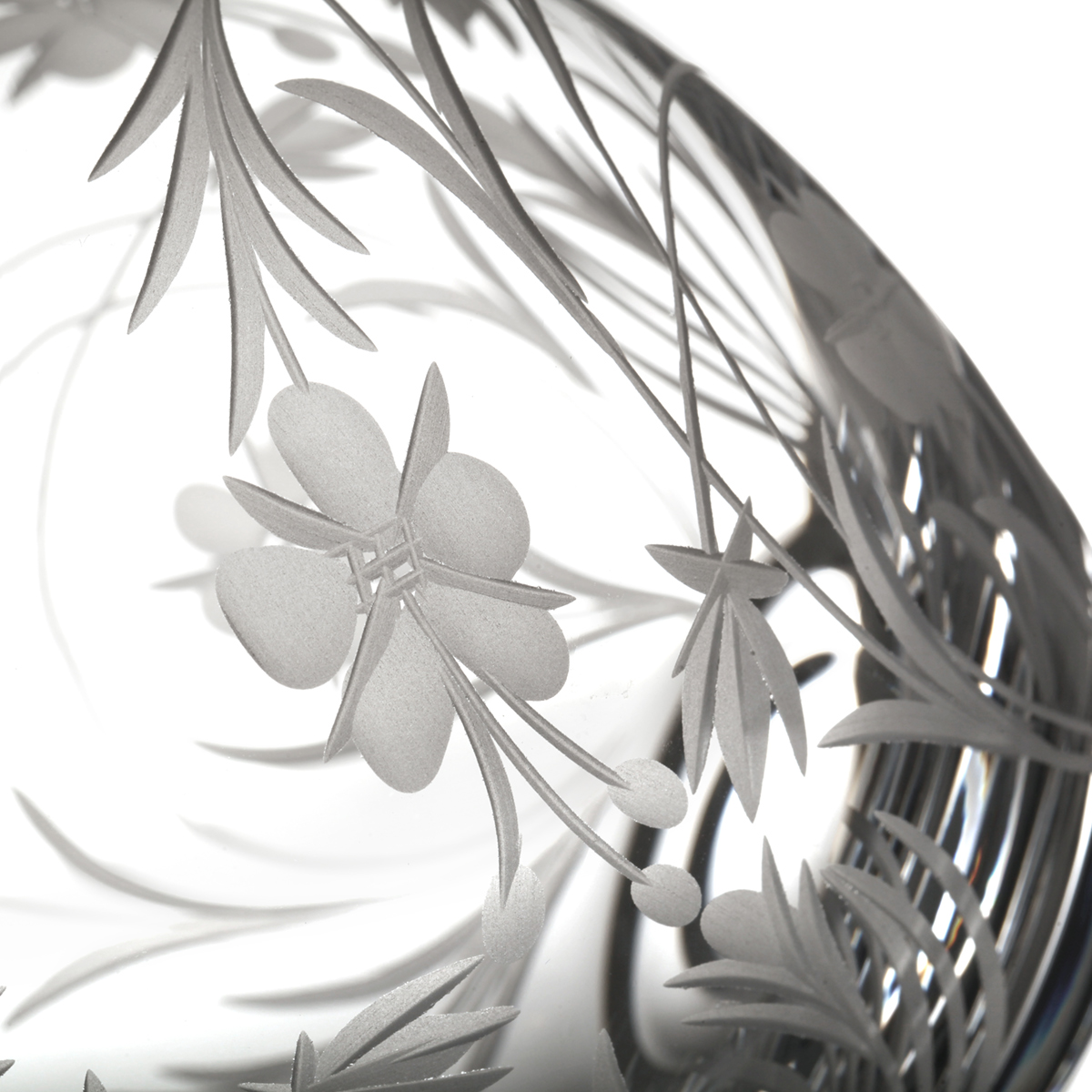 Meadow Flower Posy Vase - Kristallglas mit Wiesenblumen Muster