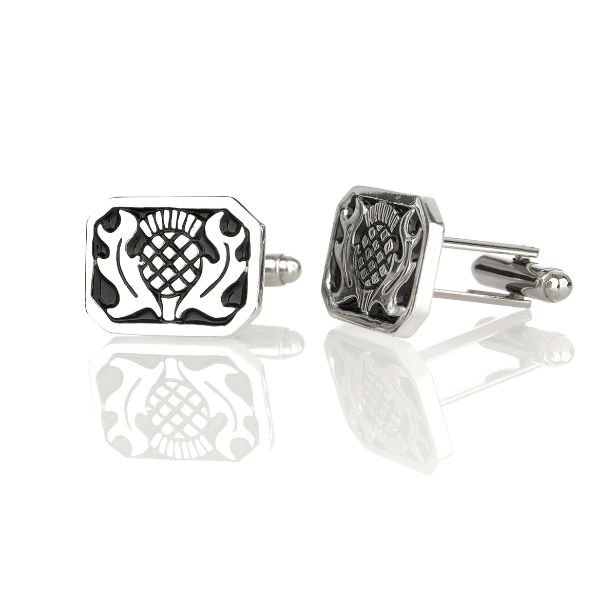 Sgian-Dubh-keltisch-holz-blackwood-edelstahl-002uA7JVeRYk0n1M Scottish Thistle Square Cufflinks -  Schottische Distel Manschettenknöpfe