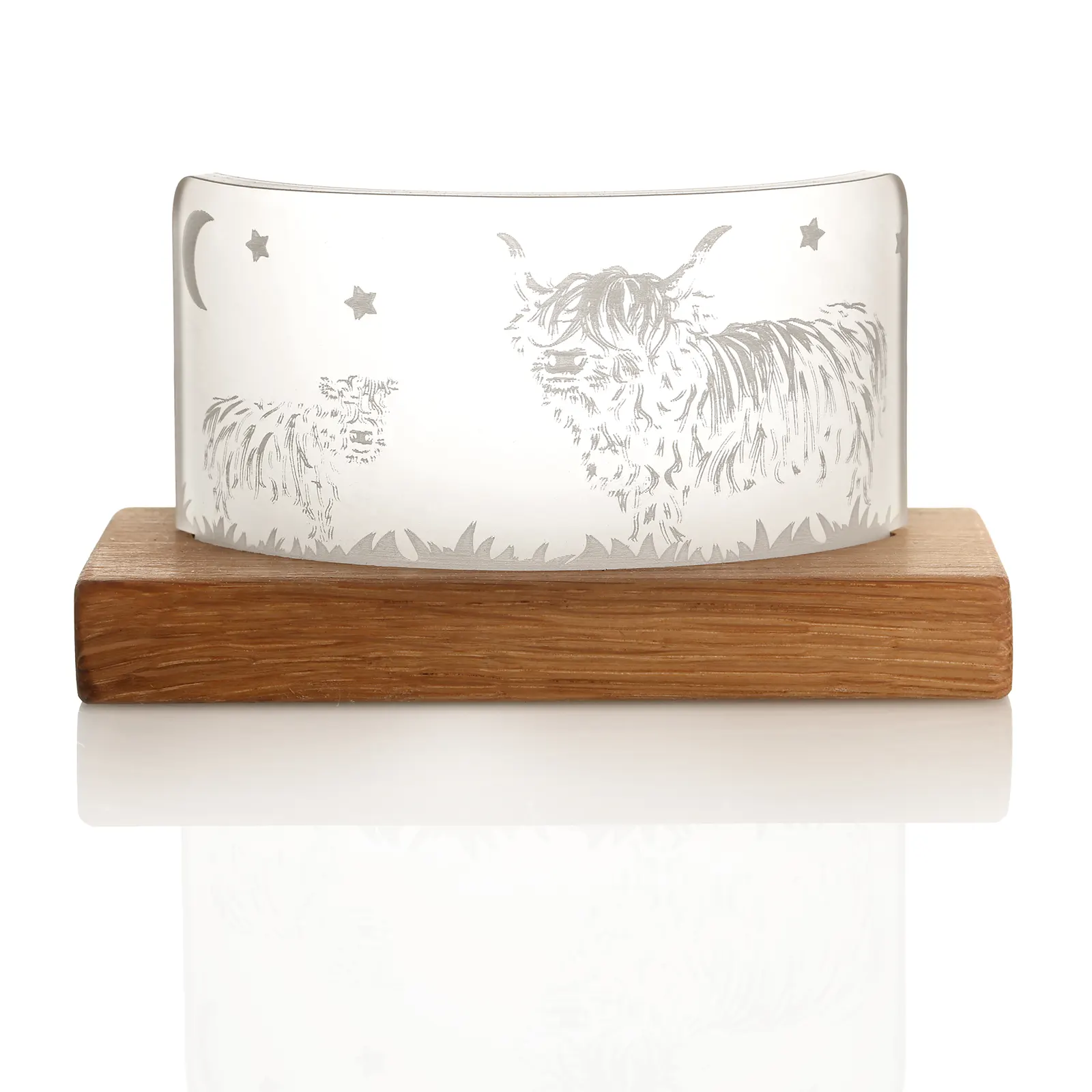Coo Family - Highland Cow Teelichthalter aus recyceltem Whiskyfass Coo Family - Highland Cow Teelichthalter aus recyceltem Whiskyfass