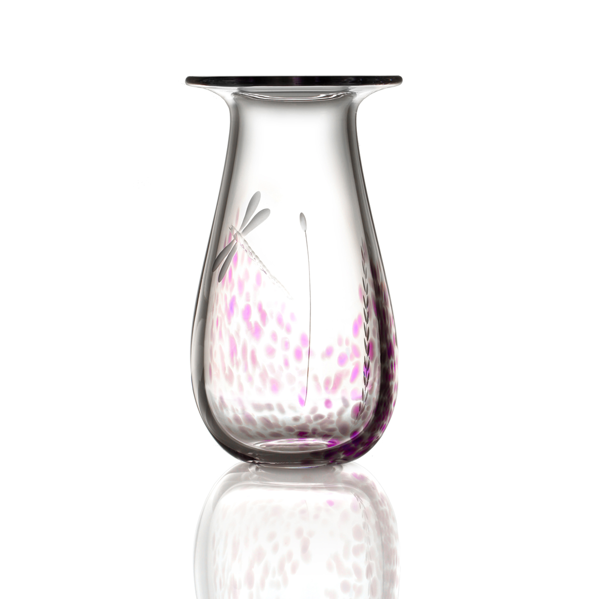 Wild Heather Vase aus Kristallglas - Handgefertigt in Irland
