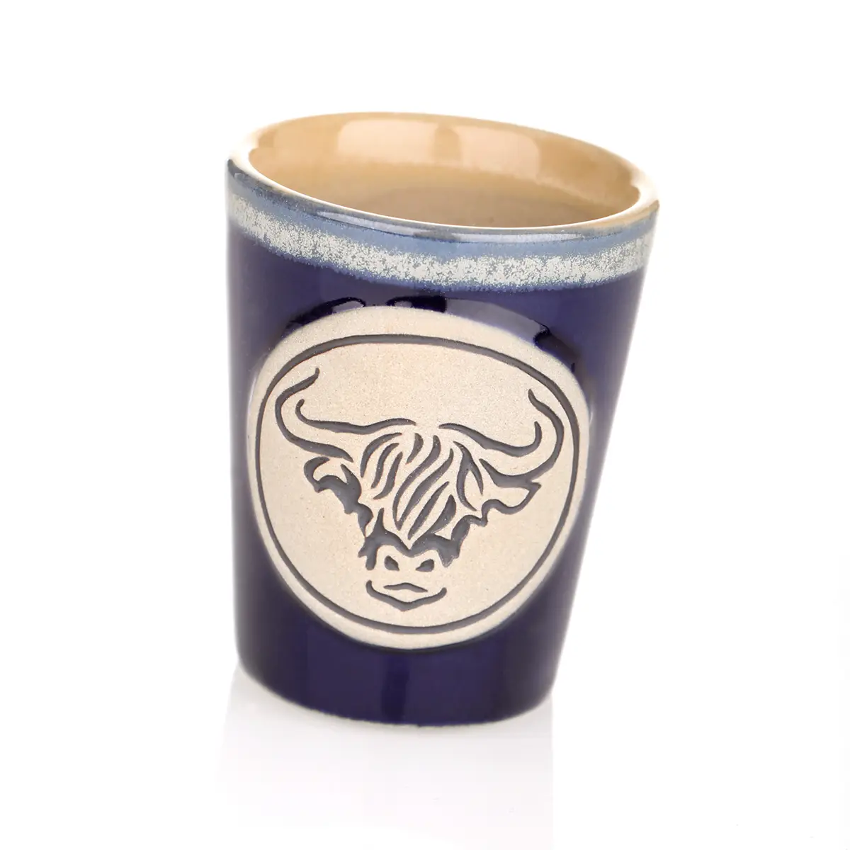 shot-schnaps-becher-scotland-highland-cow-coo-hochland-rind-002 Highland Cow Stoneware Shot Cup - Schottischer Shotbecher aus Keramik