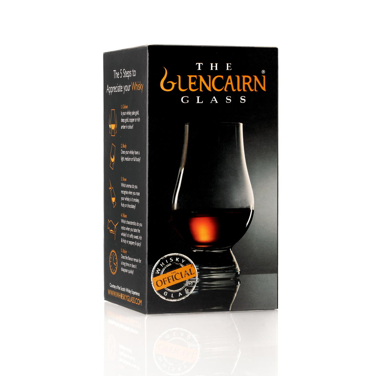 Glencairn Whisky Glas in rot - ideal für Blind Tasting