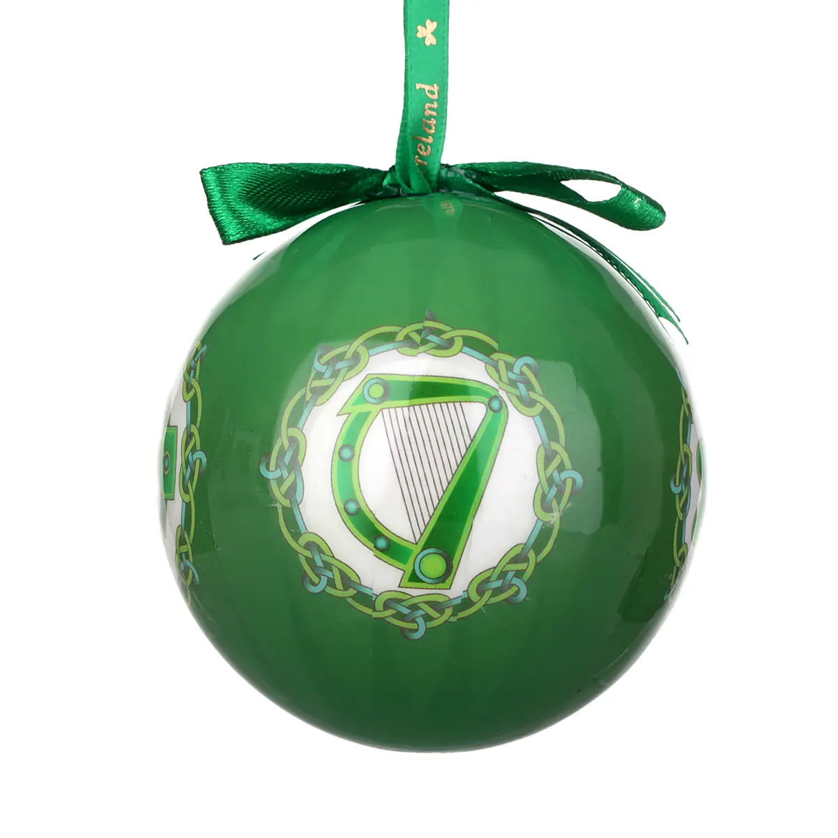 Irish Symbols - Traditionell handgefertigte Weihnachtskugel aus Irland mit vier irischen Symbolen