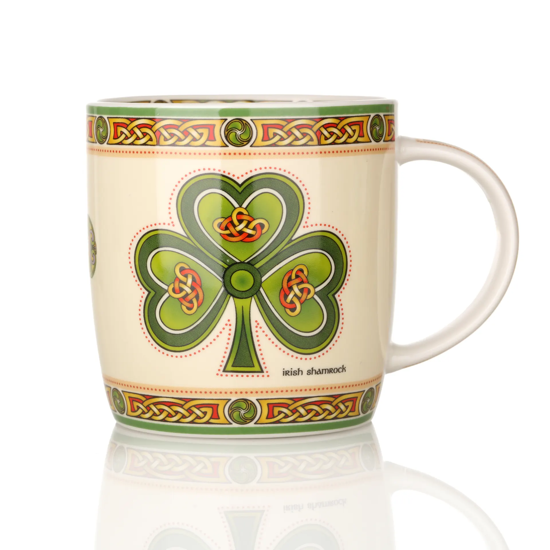 Irish Shamrock - keltischer Kaffeebecher mit irischen Kleeblättern Irish Shamrock - keltischer Kaffeebecher mit irischen Kleeblättern