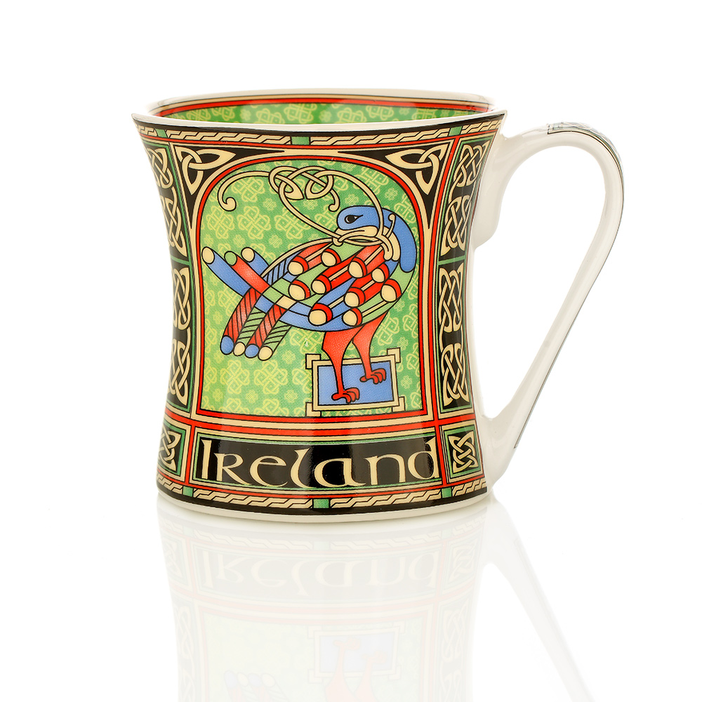Ireland-peacock-pfau-tasse-mug-02 Celtic Peacock  Mug - verzierter Kaffeebecher mit Pfauen & keltischem Muster