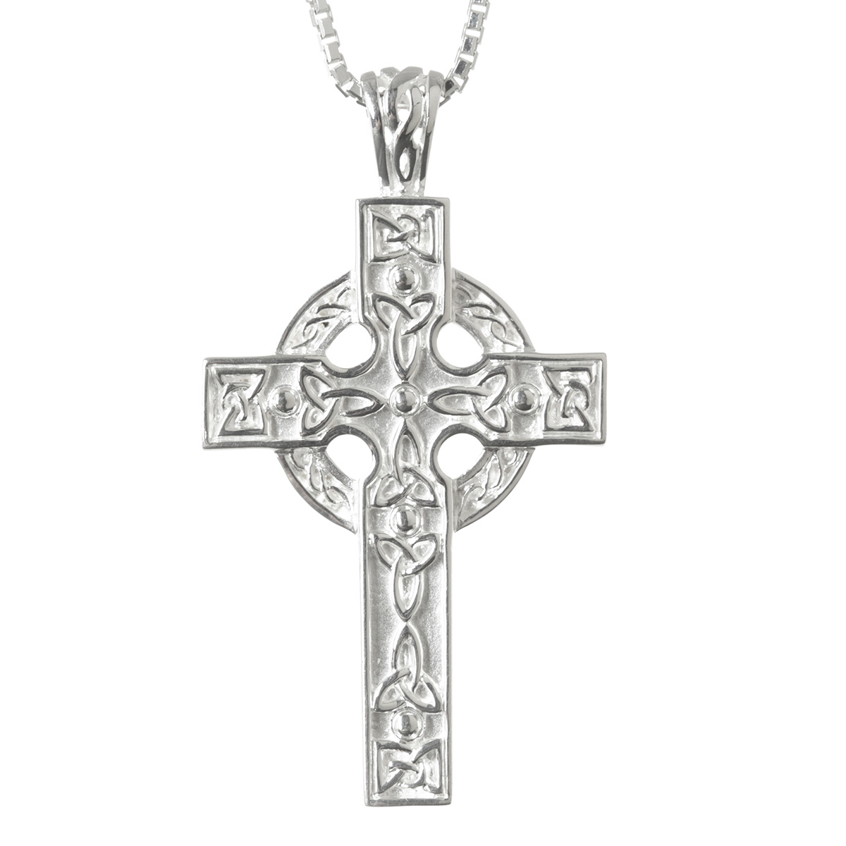 Trinity Celtic Cross - Keltisches Kreuz Anhänger handgefertigt in Irland 