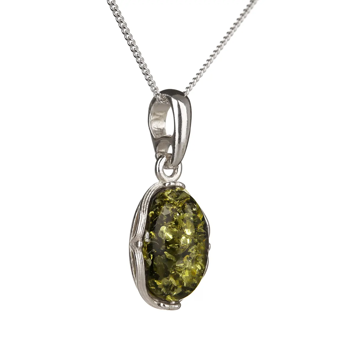 kette-anhaenger-bernstein-amber-gruen-silber-irland-010 Green Amber Drop - Irische Kette aus grünem Bernstein & Sterling Silber