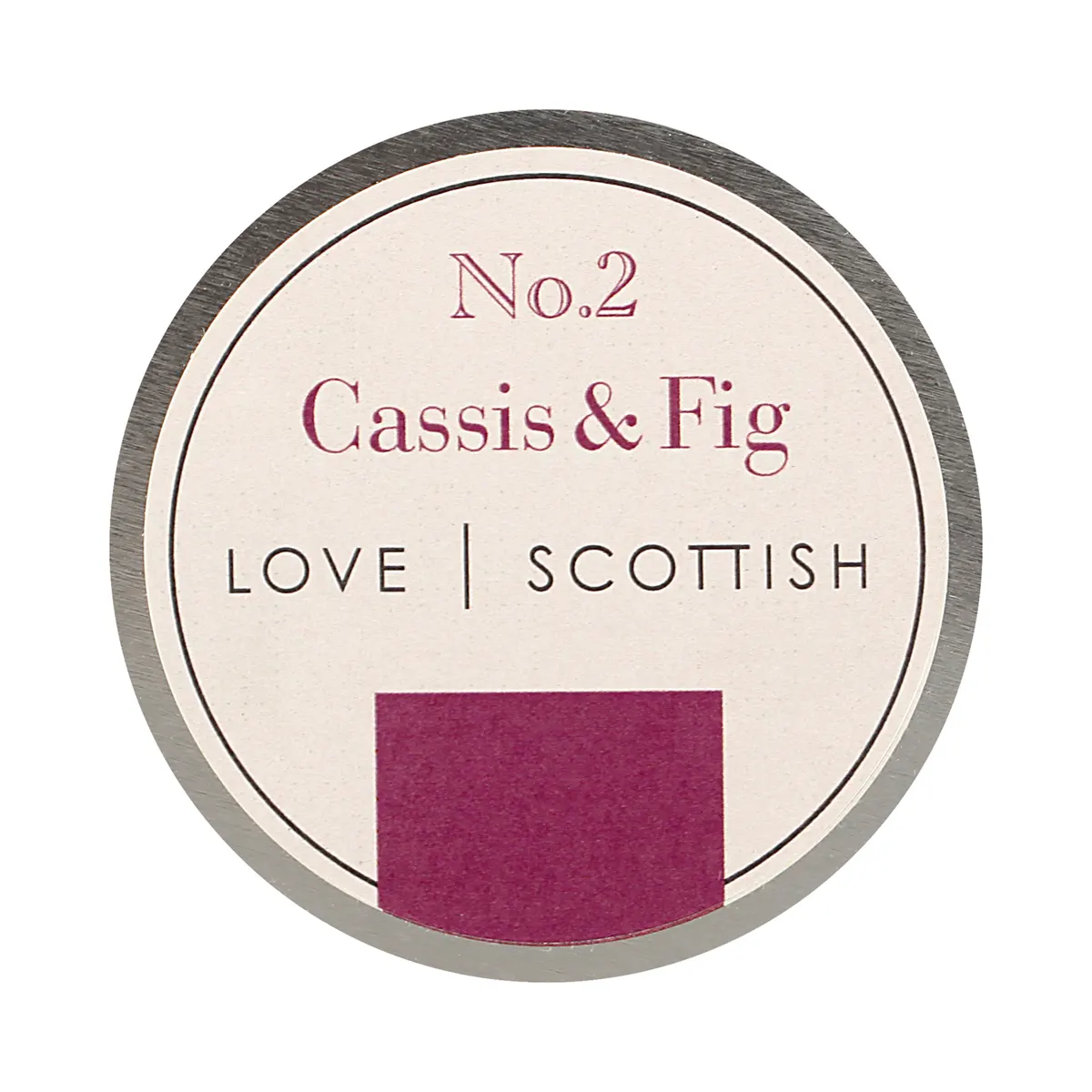 Love Scottish Travel Tin - Cassis & Fig - handgefertigte Duftkerze aus Kokoswachs