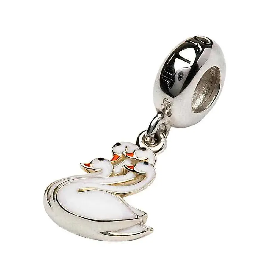 charm-bead-schwaene-children-lir-irland-001a Children Of Lir Bead - 4 Schwäne aus Irland - Sterling Silber & EmailleChildren Of Lir Bead - 4 Schwäne aus Irland - Sterling Silber & Emaille