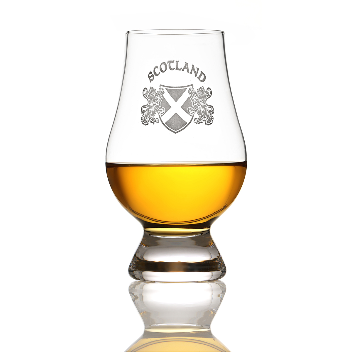 glencairn-whisky-tasting-glas-loewe-flagge-schottland-002 Glencairn Whisky Tasting Glas mit Gravur 'Scotland' - Schottische Flagge & Löwen