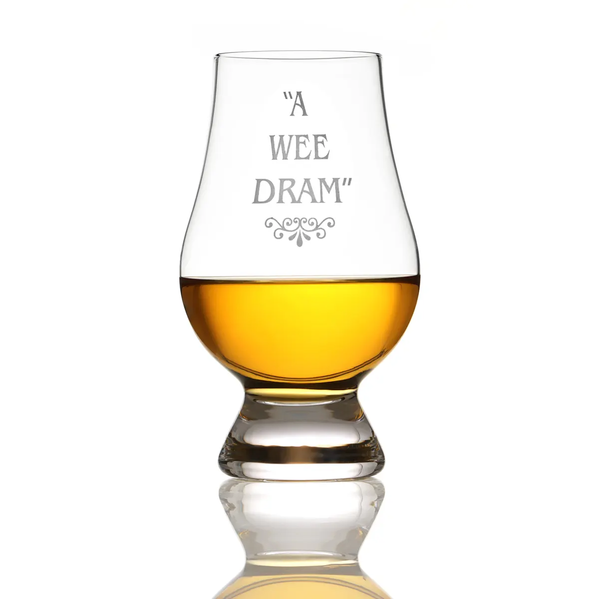 Glencairn Whisky Tasting Glas - mit Gravur 'A Wee Dram'