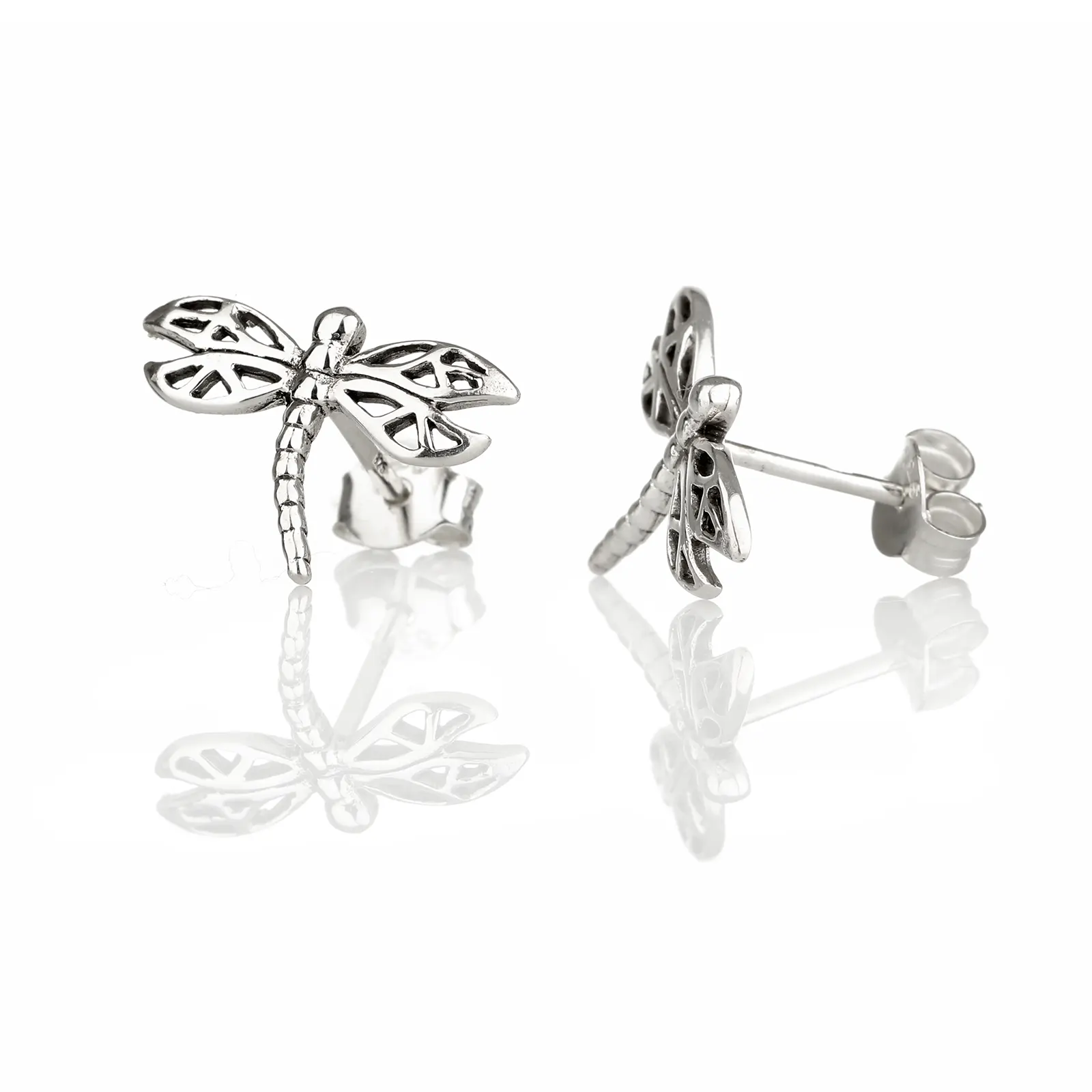 Dragonfly in Amber - Keltische Libellen Ohrstecker aus Sterling Silber Dragonfly in Amber - Keltische Libellen Ohrstecker aus Sterling Silber