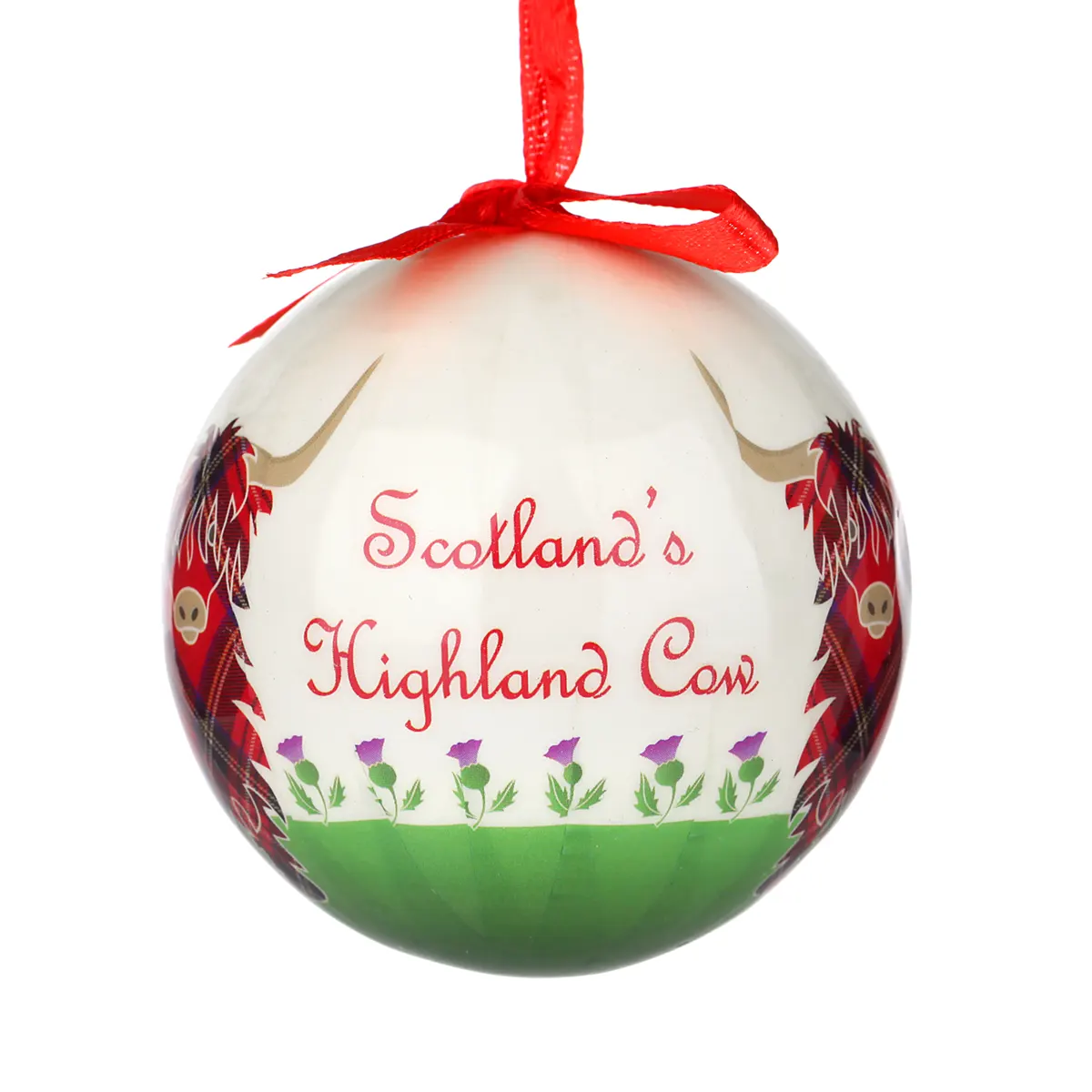 Highland Cow - Traditionell handgefertigte Weihnachtskugel mit schottischem Hochland-Rind Highland Cow - Traditionell handgefertigte Weihnachtskugel mit schottischem Hochland-Rind