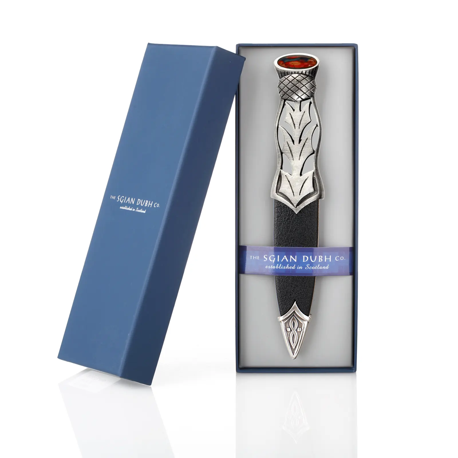 Jura Heathergem Thistle Sgian Dubh aus Schottland - Edelstahl & Heideholz