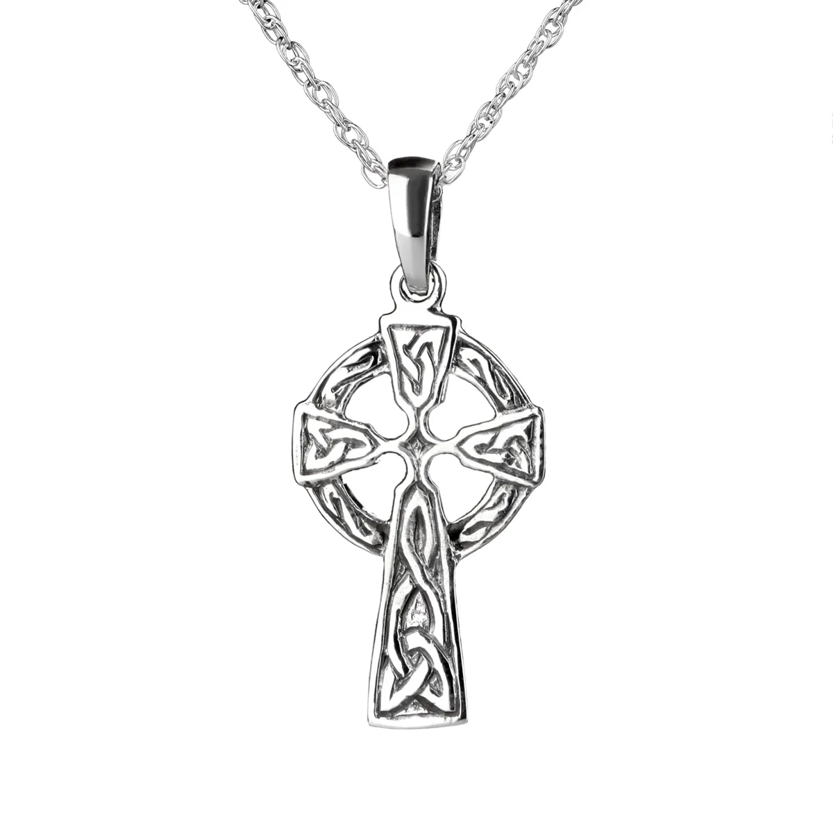 Keltisches Kreuz - Anhänger aus Sterling Silber - Handgefertigt in Schottland Keltisches Kreuz - Anhänger aus Sterling Silber - Handgefertigt in Schottland