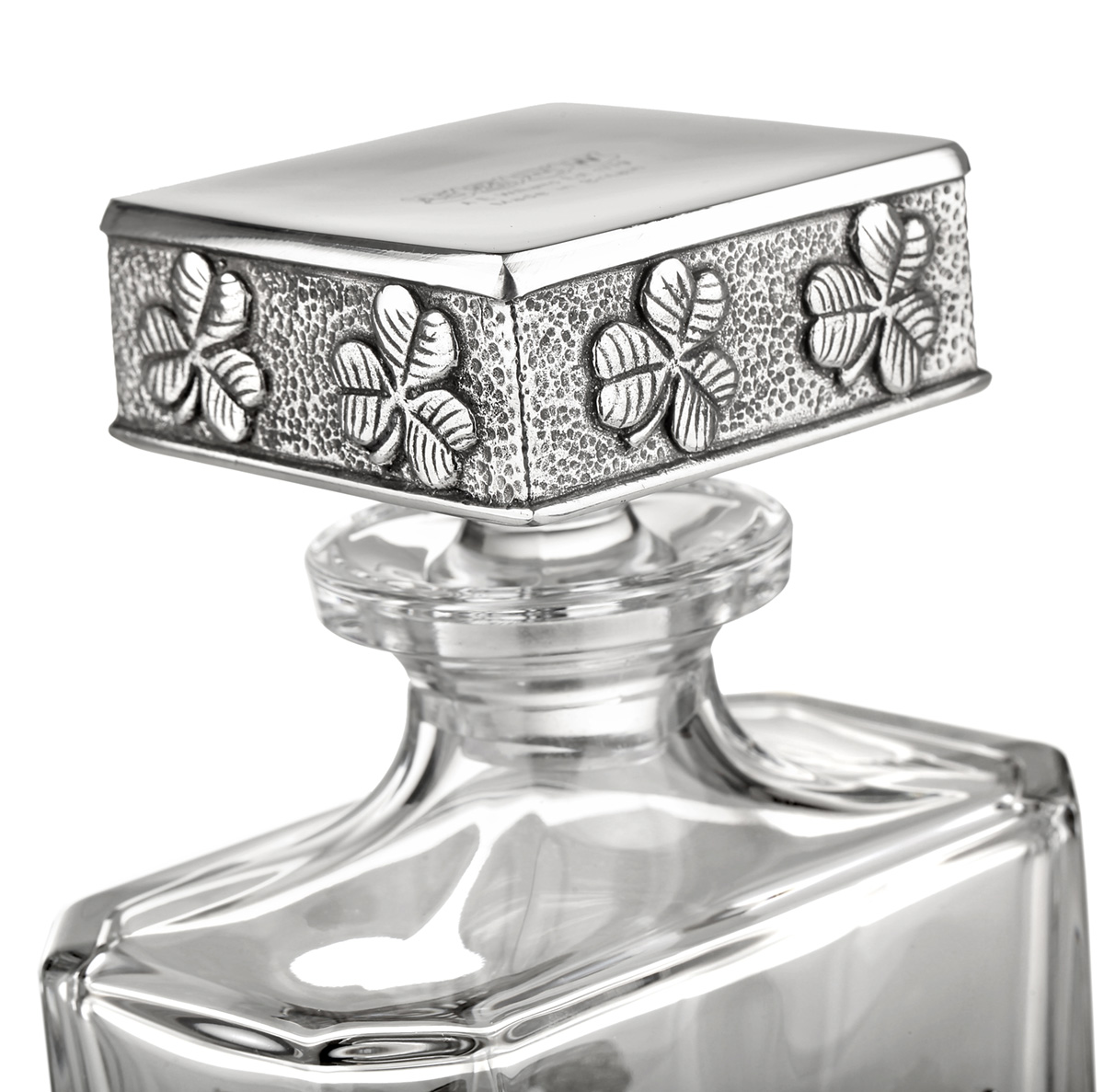 Dekanter-karaffe-Irland-Whiskey-Whisky-Silber-006 The Irish Decanter - Irische Whiskey Karaffe handgefertigt aus Glas und Zinn