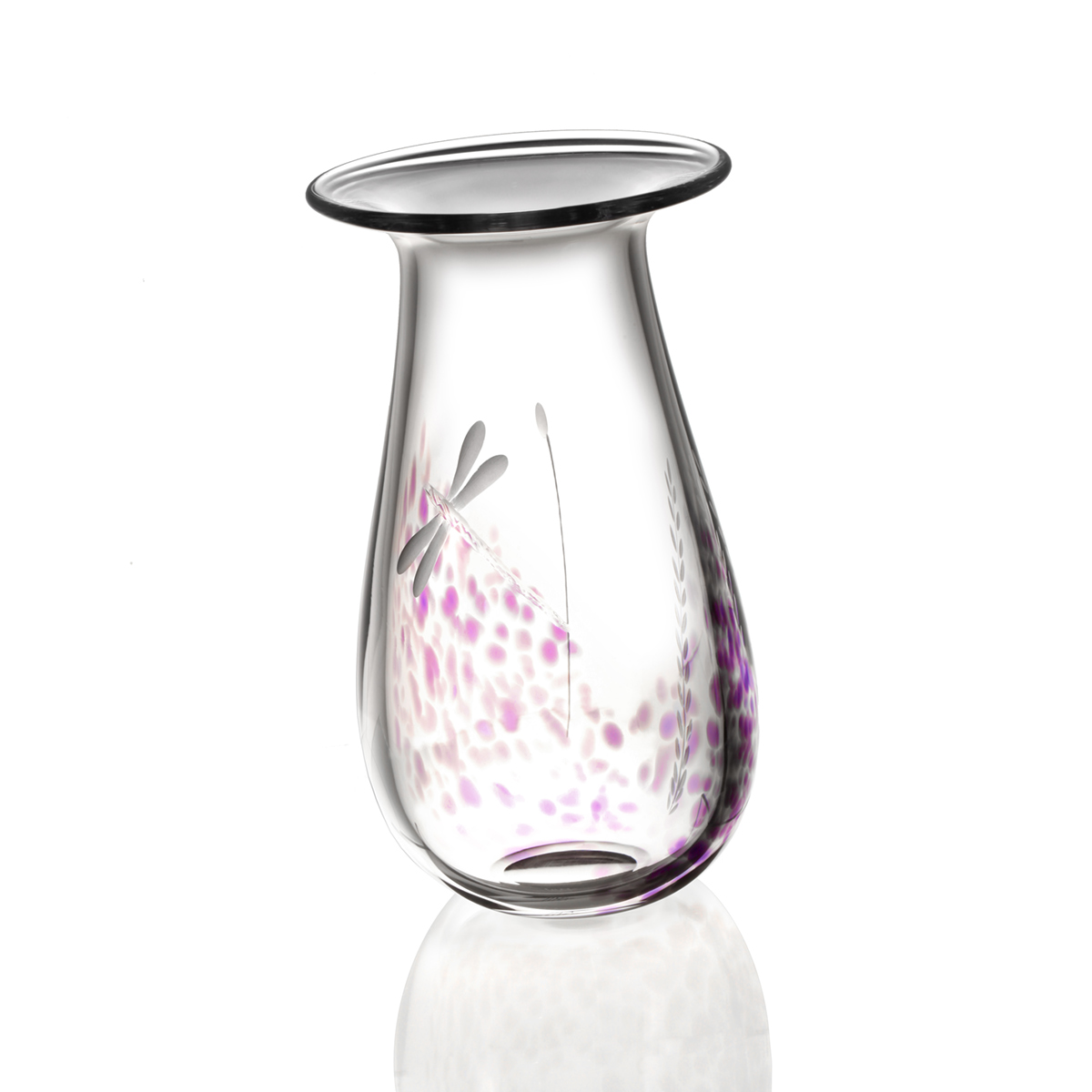 vase-kristall-glas-irland-irish-wild-heather-libelle-003 Wild Heather Vase aus Kristallglas - Handgefertigt in Irland