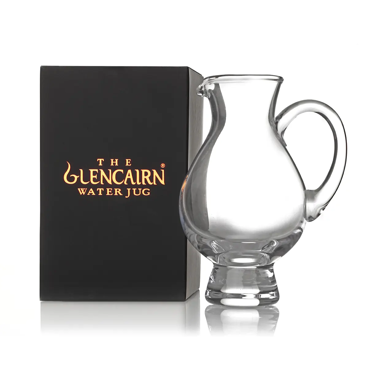 Whisky Fass Flight Tray aus Eiche - Untersetzer mit 2 Glencairn Gläsern & Wasserkrug