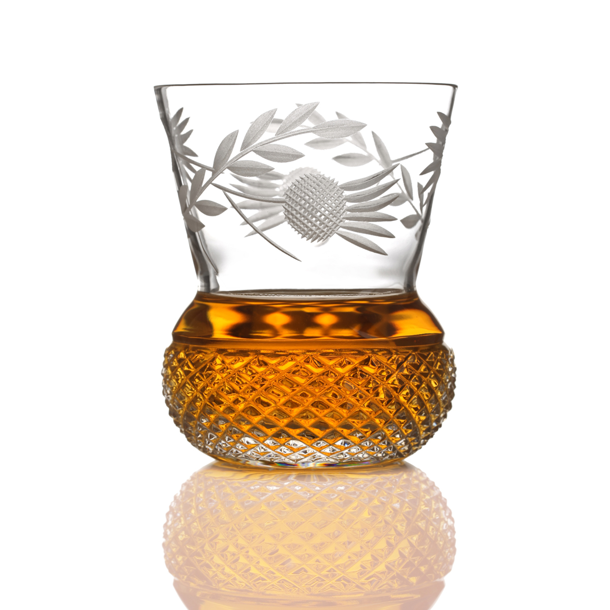 whisky-glas-tumbler-kristall-schotltand-distel-008 Flower of Scotland - schottische Distel - handgefertigtes Kristall Whisky Glas