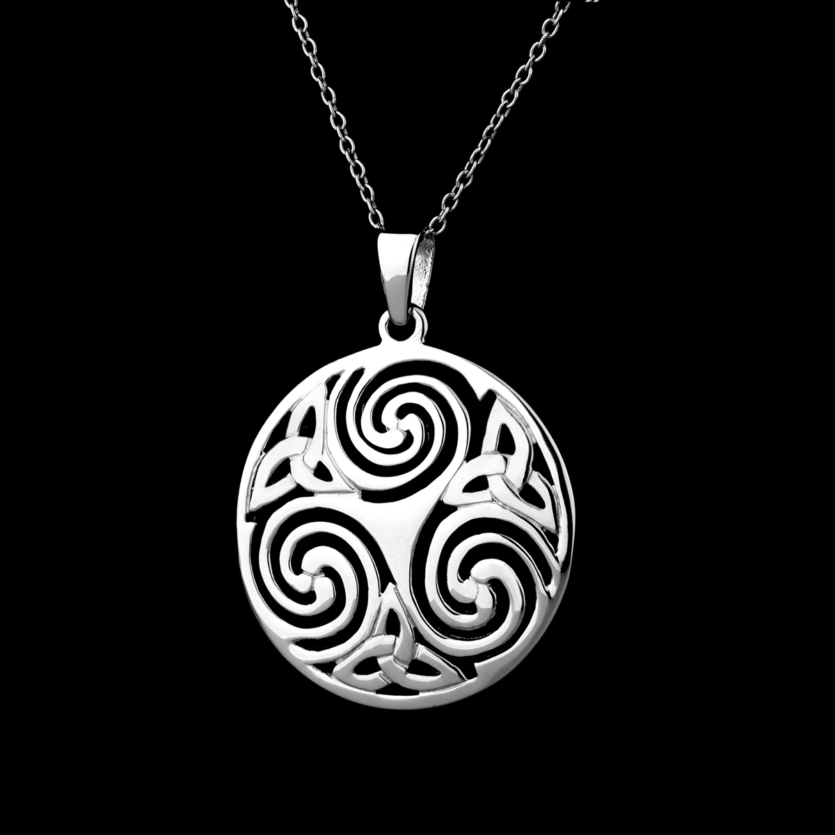 kette-anhaenger-keltisch-trinity-triskele-silber-003 Keltische Trinity & Triskele Kette aus Irland - Sterling Silber