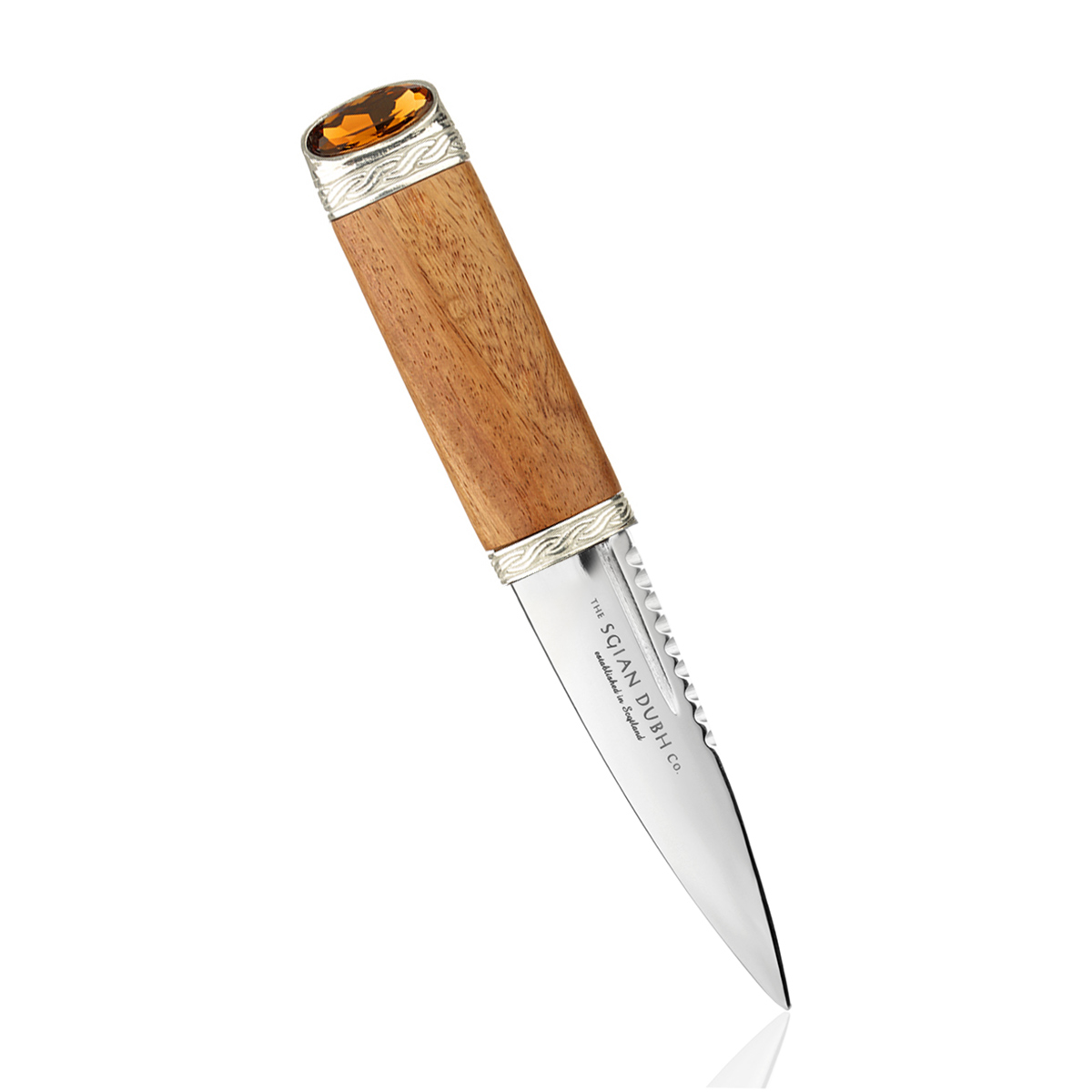 sgian-dubh-keltisch-schottland-018a Rosewood Amber Sgian Dubh aus Schottland - Keltische Muster Rosenholz & Kristall