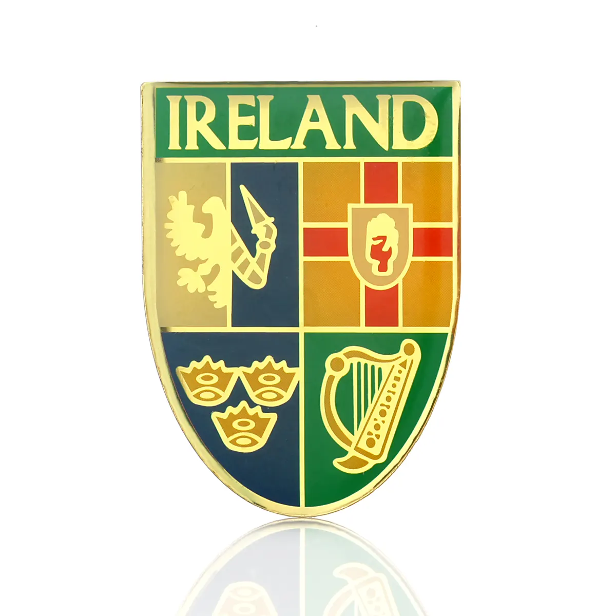 Irische Provinzen Deko Magnet / Kühlschrankmagnet aus Irland - Metall & Emaille