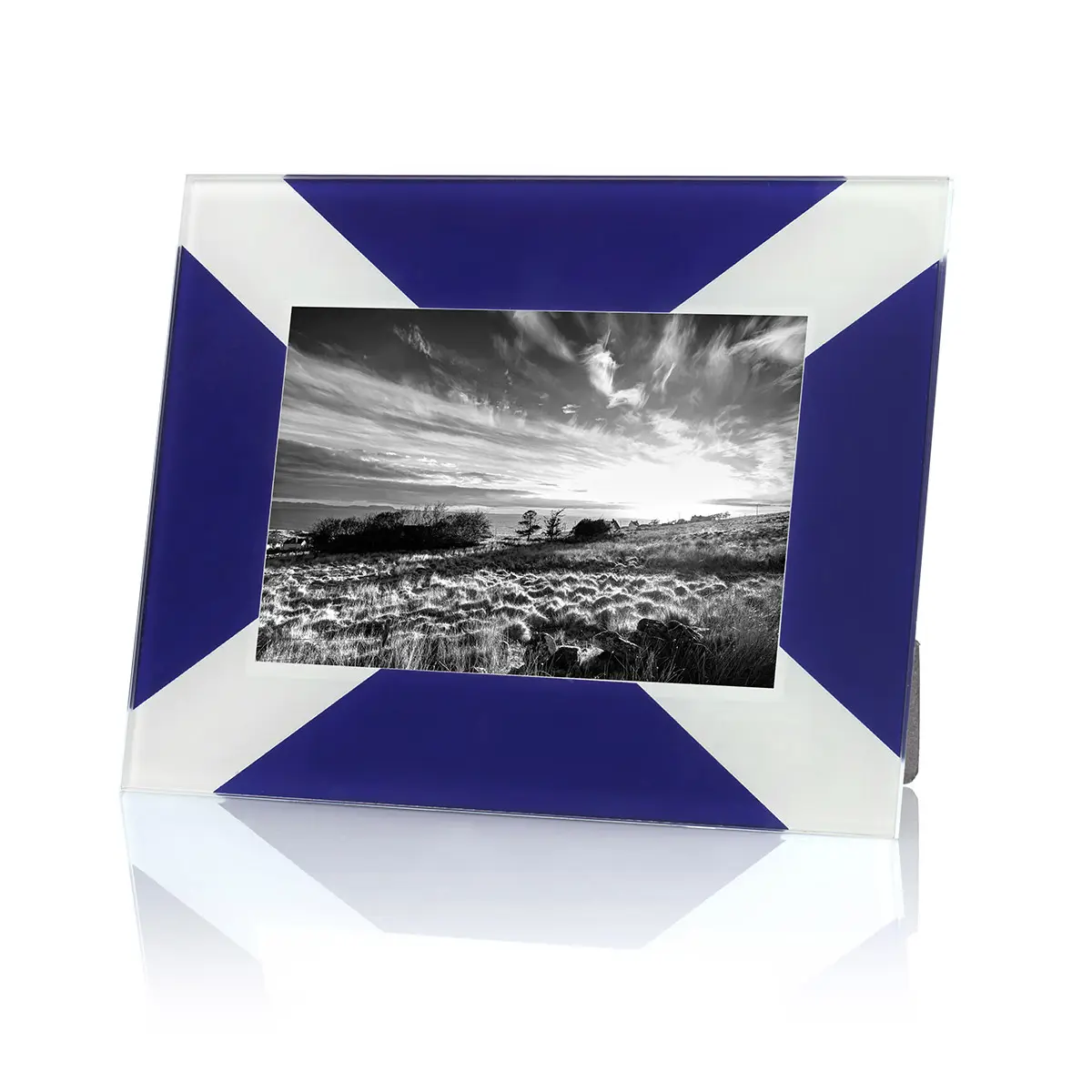 Scotland Saltire - schottische Flagge Glas Bilderrahmen - 10 x 15 cm