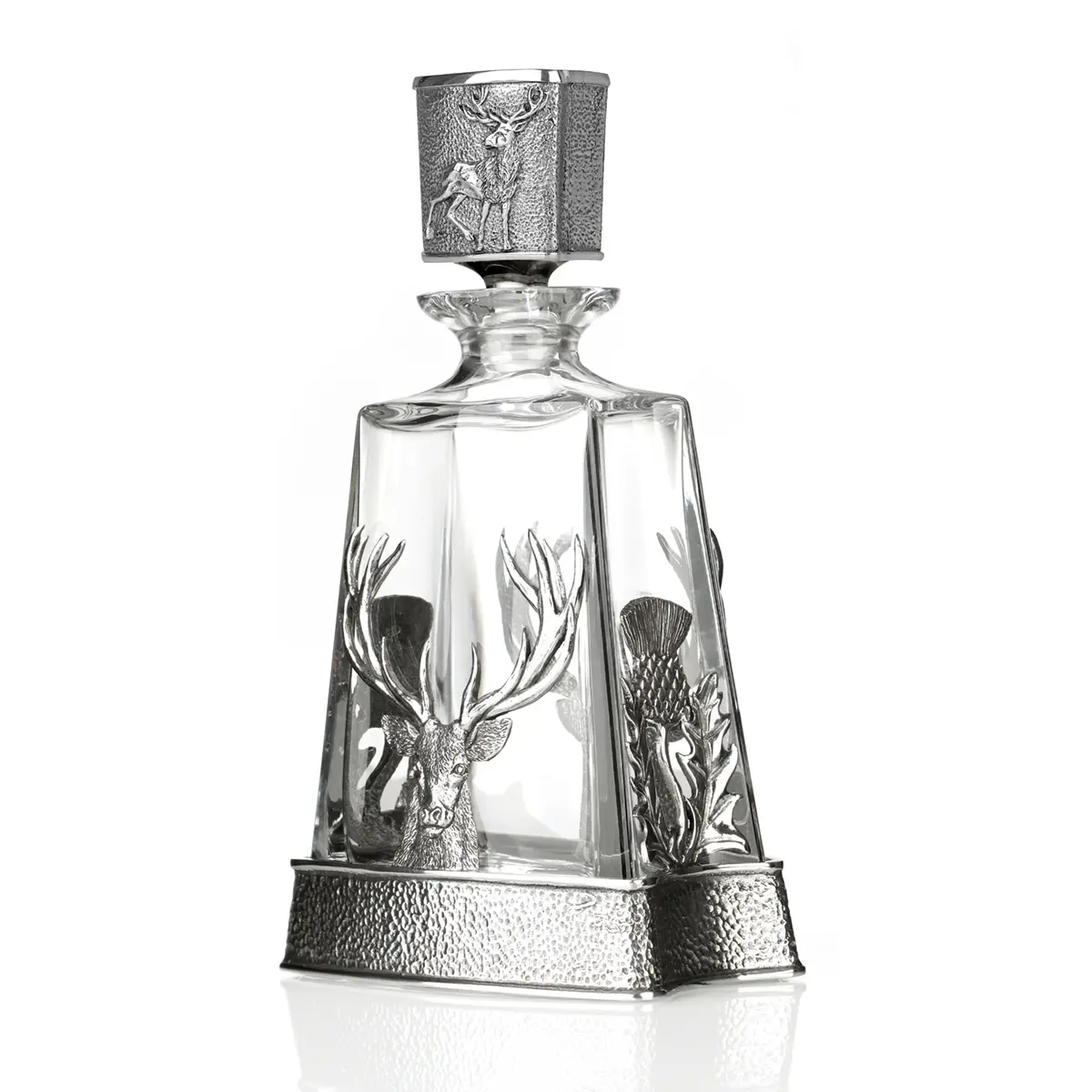 whisky-karaffe-decanter-kristall-schottland-stag-thistle-006 Stag & Thistle - Kristallglas Whisky Karaffe - schottischer Hirsch & Distel